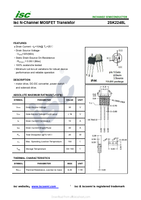 2SK2248L Datasheet PDF Inchange Semiconductor