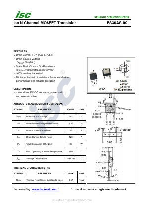FS30AS-06 Datasheet PDF Inchange Semiconductor