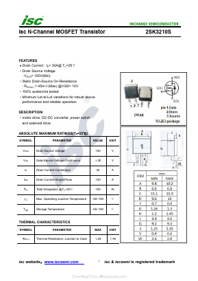 2SK3210S Datasheet PDF Inchange Semiconductor