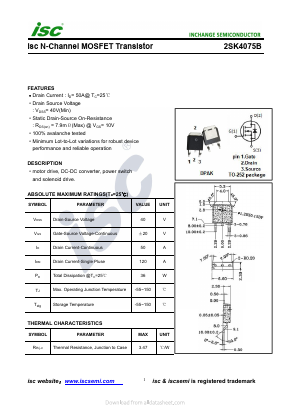 2SK4075B Datasheet PDF Inchange Semiconductor