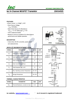 2SK3492D Datasheet PDF Inchange Semiconductor