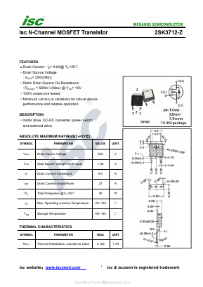 2SK3712-Z Datasheet PDF Inchange Semiconductor