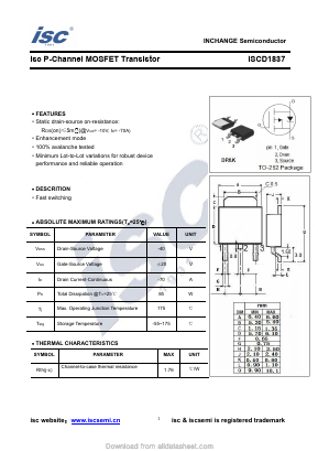 ISCD1837 Datasheet PDF Inchange Semiconductor