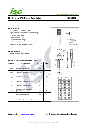 ISCN78E Datasheet PDF Inchange Semiconductor