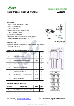 AOI2210 Datasheet PDF Inchange Semiconductor