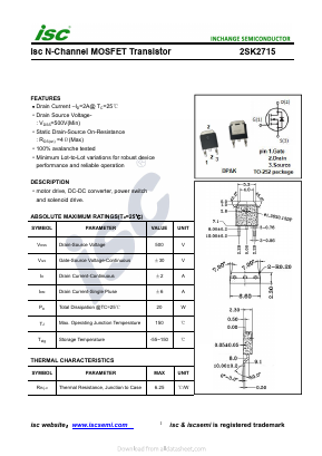 2SK2715 Datasheet PDF Inchange Semiconductor