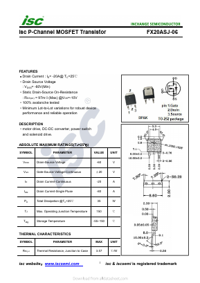 FX20ASJ-06 Datasheet PDF Inchange Semiconductor