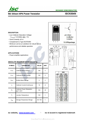 ISCN304N Datasheet PDF Inchange Semiconductor