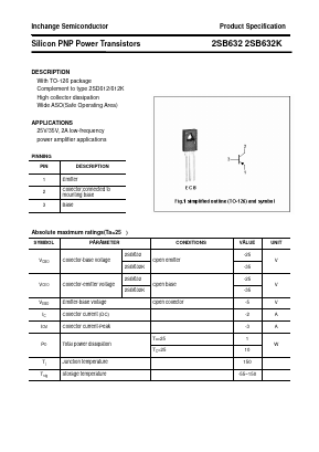 2SB632 Datasheet PDF Inchange Semiconductor