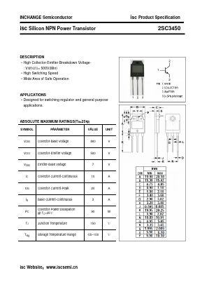 2SC3450 Datasheet PDF Inchange Semiconductor