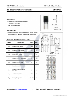 2SC3755 Datasheet PDF Inchange Semiconductor