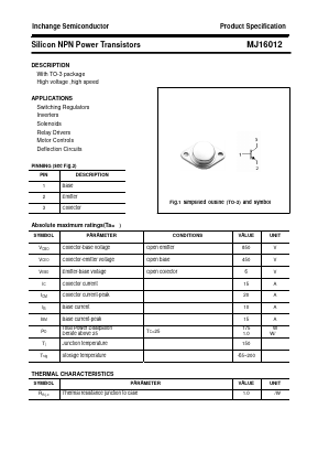 MJ16012 Datasheet PDF Inchange Semiconductor