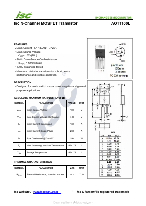 AOT1100L Datasheet PDF Inchange Semiconductor