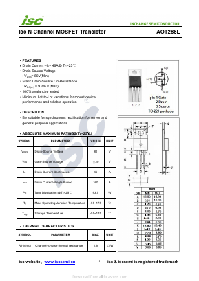 AOT288L Datasheet PDF Inchange Semiconductor