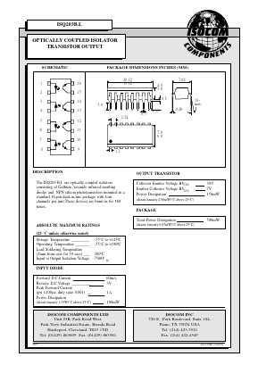 ISQ203BI Datasheet PDF Isocom 