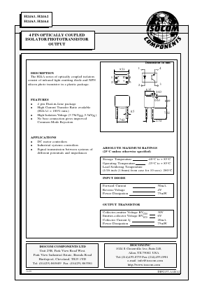 H24A1 Datasheet PDF Isocom 