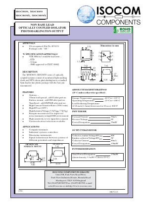 MOC8030X Datasheet PDF Isocom 