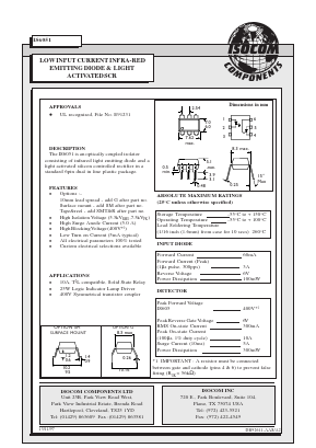 IS6051 Datasheet PDF Isocom 