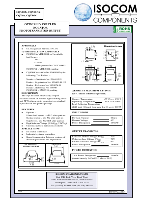 CQY80X Datasheet PDF Isocom 