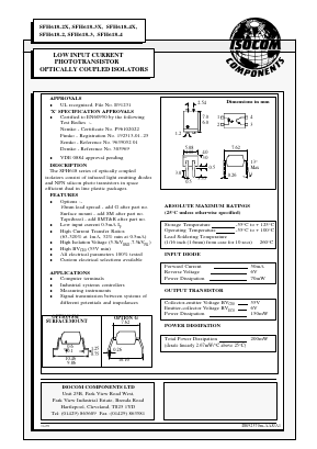 SFH618-3 Datasheet PDF Isocom 