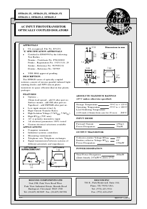 SFH620-1X Datasheet PDF Isocom 