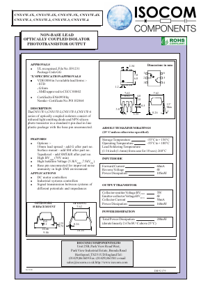 CNY17F-2X Datasheet PDF Isocom 