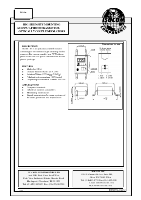 IS126 Datasheet PDF Isocom 