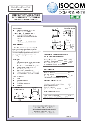 IS620 Datasheet PDF Isocom 