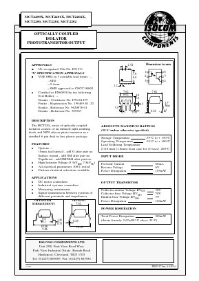 MCT2201 Datasheet PDF Isocom 