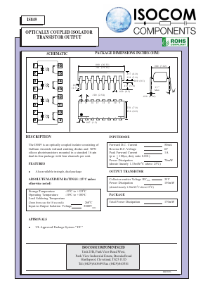 IS849X Datasheet PDF Isocom 