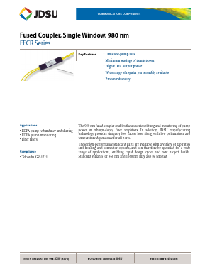 FFCR8CH0 Datasheet PDF JDS Uniphase Corporation