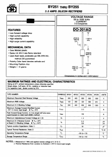 BY253 Datasheet PDF Jinan Gude Electronic Device