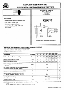 KBPC608 Datasheet PDF Jinan Gude Electronic Device