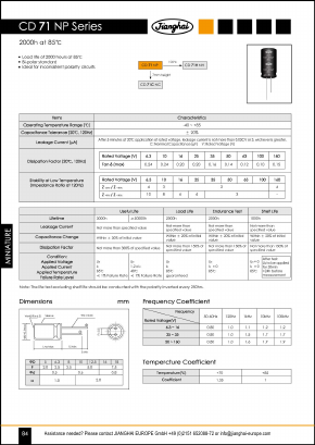 CD71NP Datasheet PDF Jianghai Europe GmbH