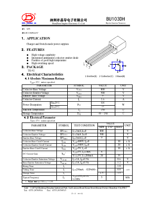 BU103DH Datasheet PDF Shenzhen Jingdao Electronic Co.,Ltd