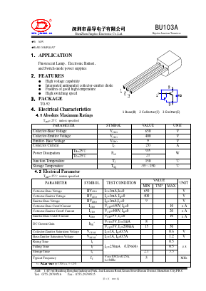 BU103A Datasheet PDF Shenzhen Jingdao Electronic Co.,Ltd