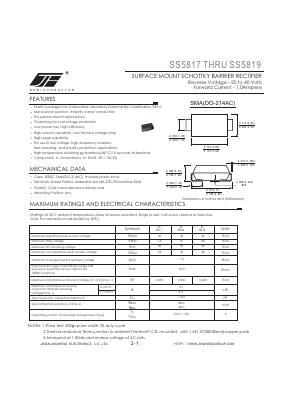 SS5819 Datasheet PDF Jinan Jing Heng Electronics Co., Ltd.