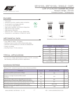 SR16100L Datasheet PDF Jinan Jing Heng Electronics Co., Ltd.