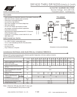 SR1620 Datasheet PDF Jinan Jing Heng Electronics Co., Ltd.