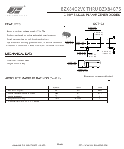 BZX84C10 Datasheet PDF Jinan Jing Heng Electronics Co., Ltd.