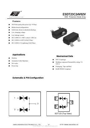 ESDT23C24V02V Datasheet PDF Jinan Jing Heng Electronics Co., Ltd.