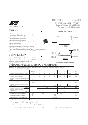SS52C Datasheet PDF Jinan Jing Heng Electronics Co., Ltd.