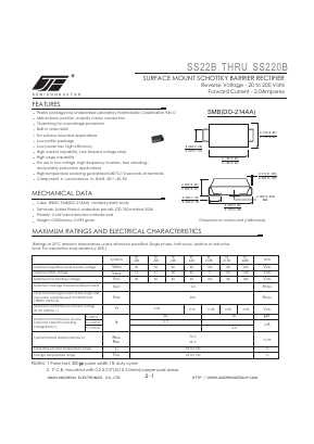 SS220B Datasheet PDF Jinan Jing Heng Electronics Co., Ltd.