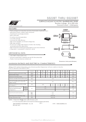 SS26BT Datasheet PDF Jinan Jing Heng Electronics Co., Ltd.