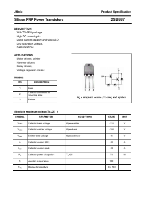 B887 Datasheet PDF Quanzhou Jinmei Electronic