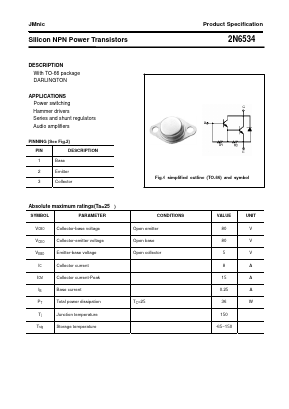 2N6534 Datasheet PDF Quanzhou Jinmei Electronic