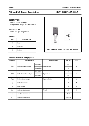 2SA1488A Datasheet PDF Quanzhou Jinmei Electronic