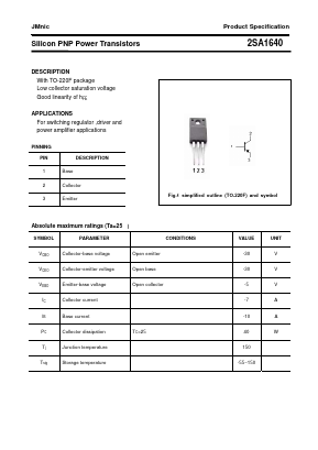 2SA1640 Datasheet PDF Quanzhou Jinmei Electronic