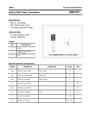 2SB1075 Datasheet PDF Quanzhou Jinmei Electronic