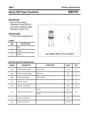 2SB1155 Datasheet PDF Quanzhou Jinmei Electronic